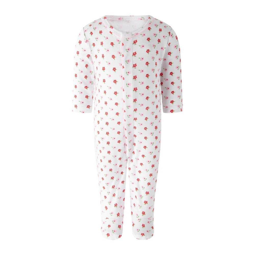 NEW RACHEL RILEY kids' pima petal footie in white multi